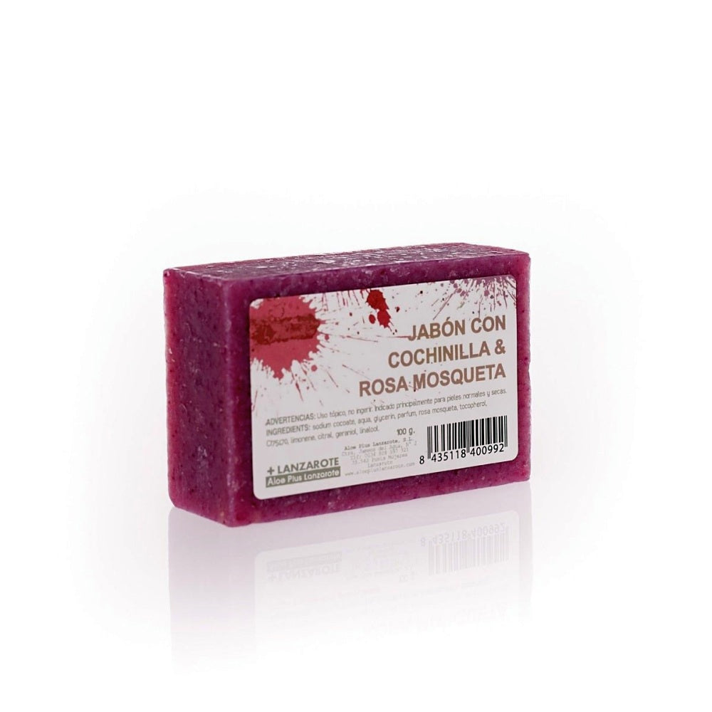 Handgefertigte Seife mit Rosenöl & Cochenille